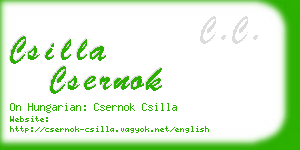 csilla csernok business card